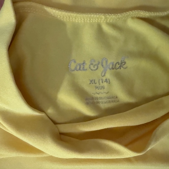 Cat & Jack Yellow Rashguard Swim Shirt – Youth XL (14) Husky / Plus - Picture 2 of 5